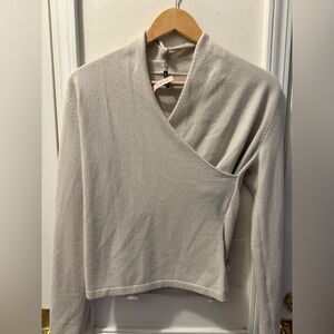 ISDA & Co 100% Cashmere Faux Wrap Sweater